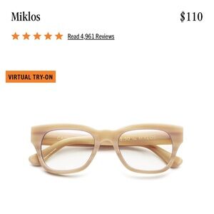 CADDIS glasses in Miklos style 1.0 strength